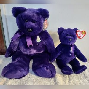 TY Beanie Princess Diana - 1 large and 1 small